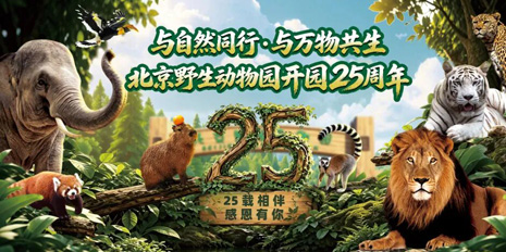 学生票仅1元！8月生日立减25元！北京野生动物园25周年暑期福利即将开抢~